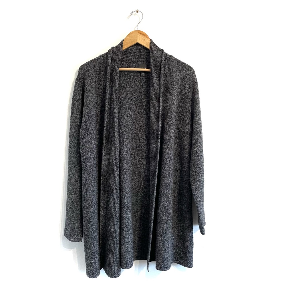 Eileen Fisher Gray Open Front Cardigan
